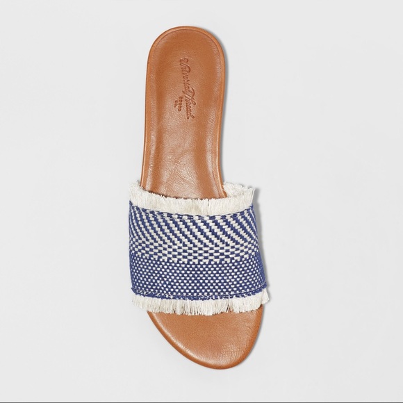 Women's Yvette Woven Slide Sandals - Blue - Picture 3 of 4